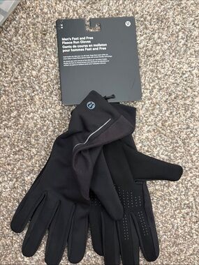 Lululemon Athletica Men’s Fast and Free Run Gloves - Black Medium